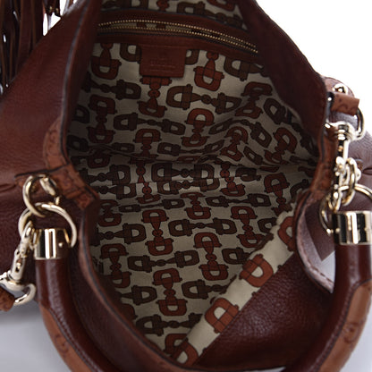 Gucci Calfskin Medium Indy Top Handle Bag Brown 5 of 9