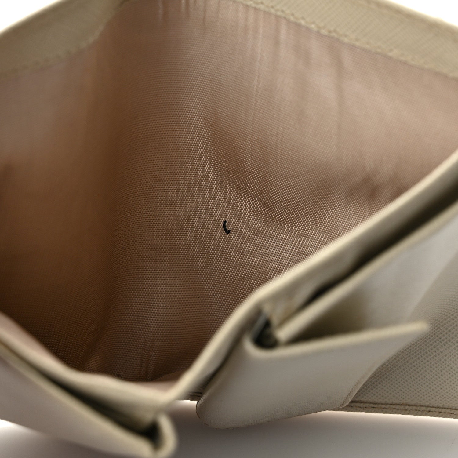 Prada Saffiano Metal Bi-Fold Wallet Cera 9 of 13