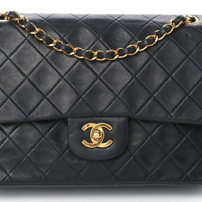 Chanel Lambskin Quilted Medium Double Flap Navy 8 of 10