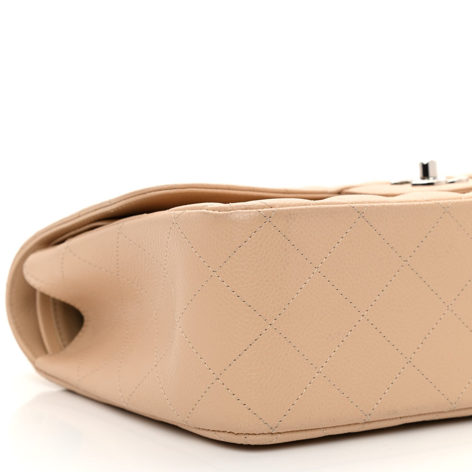 Chanel Caviar Quilted Jumbo Double Flap Beige Clair 9 of 10