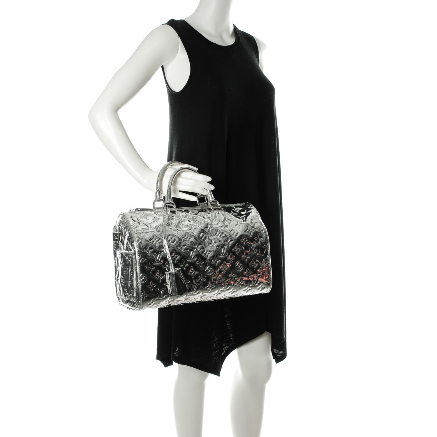 Louis Vuitton Monogram Miroir Speedy 30 Silver 2 of 7