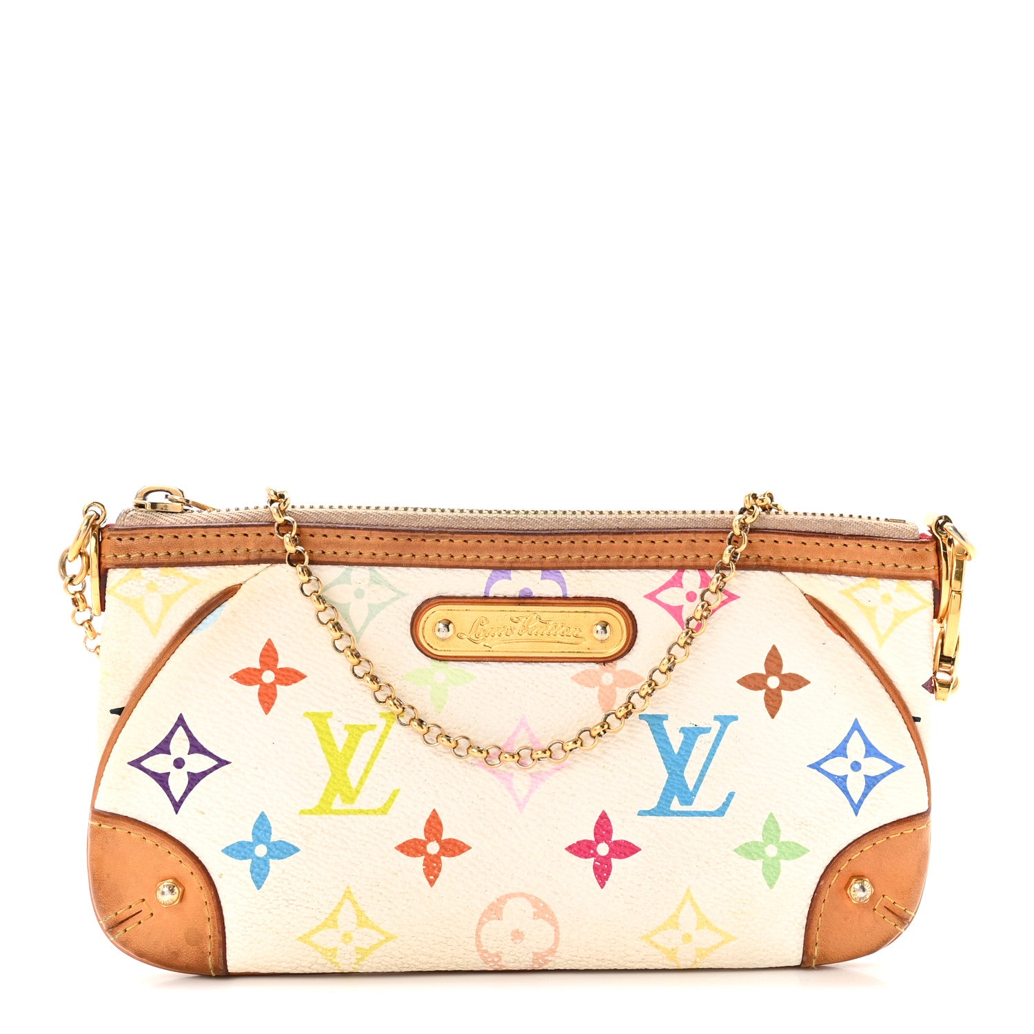Louis Vuitton Monogram Multicolor Pochette Milla MM White 1 of 10