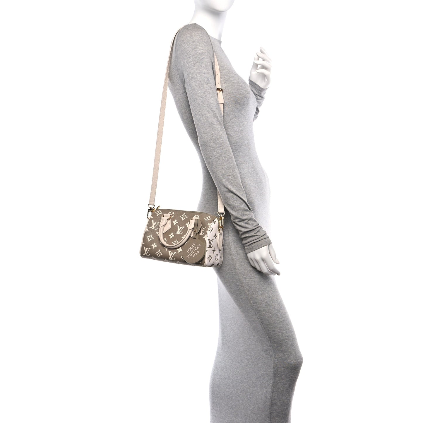 Empreinte Monogram Spring in the City Speedy Bandouliere 20 Kaki Beige Cream