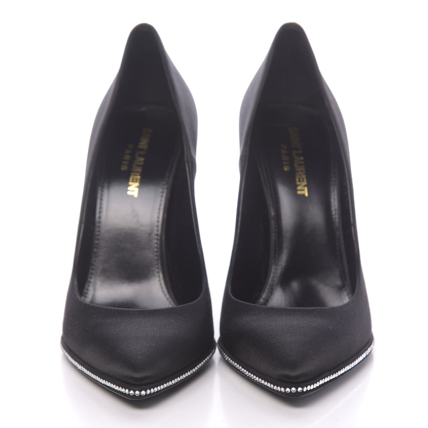 Satin Crystal Embellished Freja 105 Pumps 37.5 Black