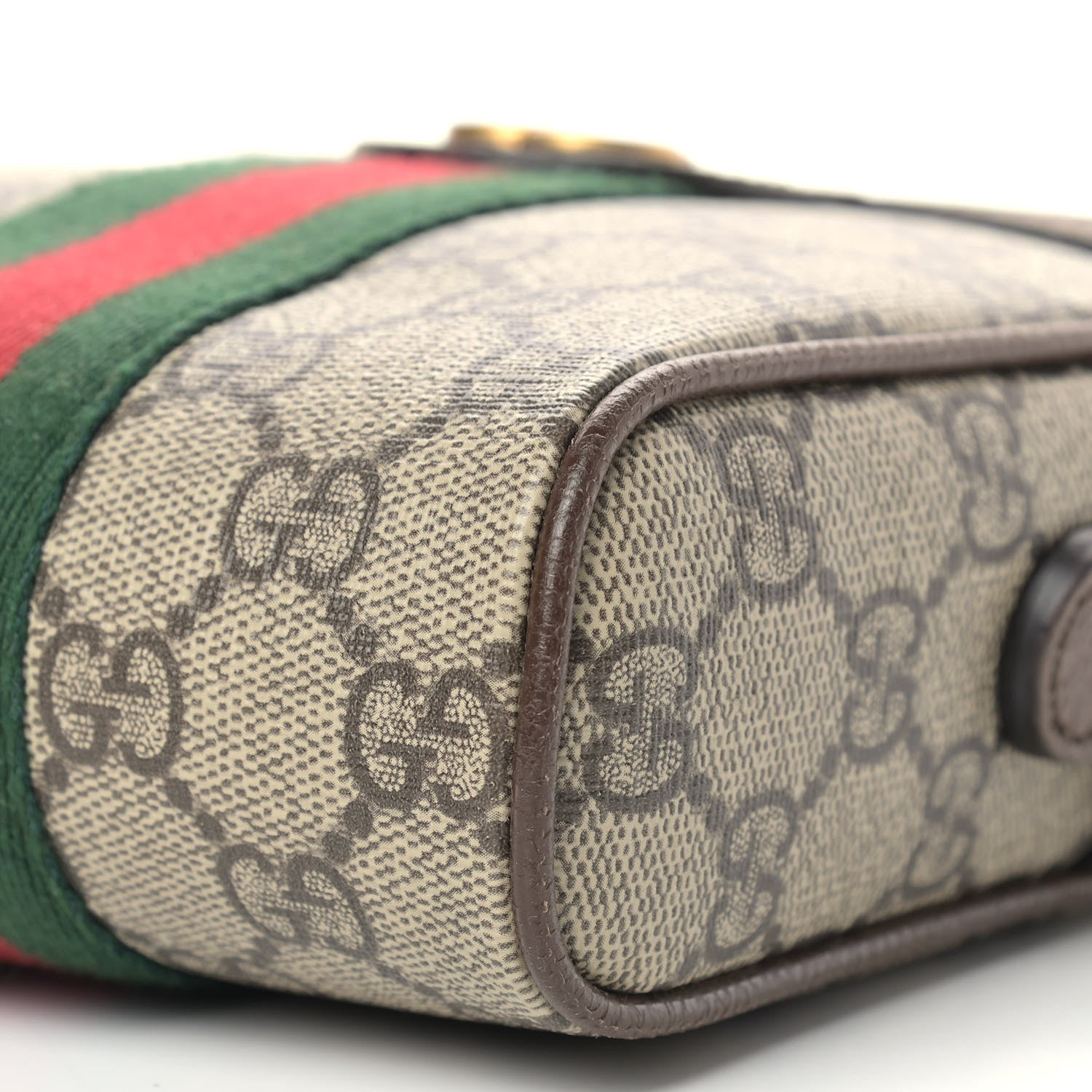 Gucci GG Supreme Monogram Web Mini Ophidia Messenger Brown 9 of 9