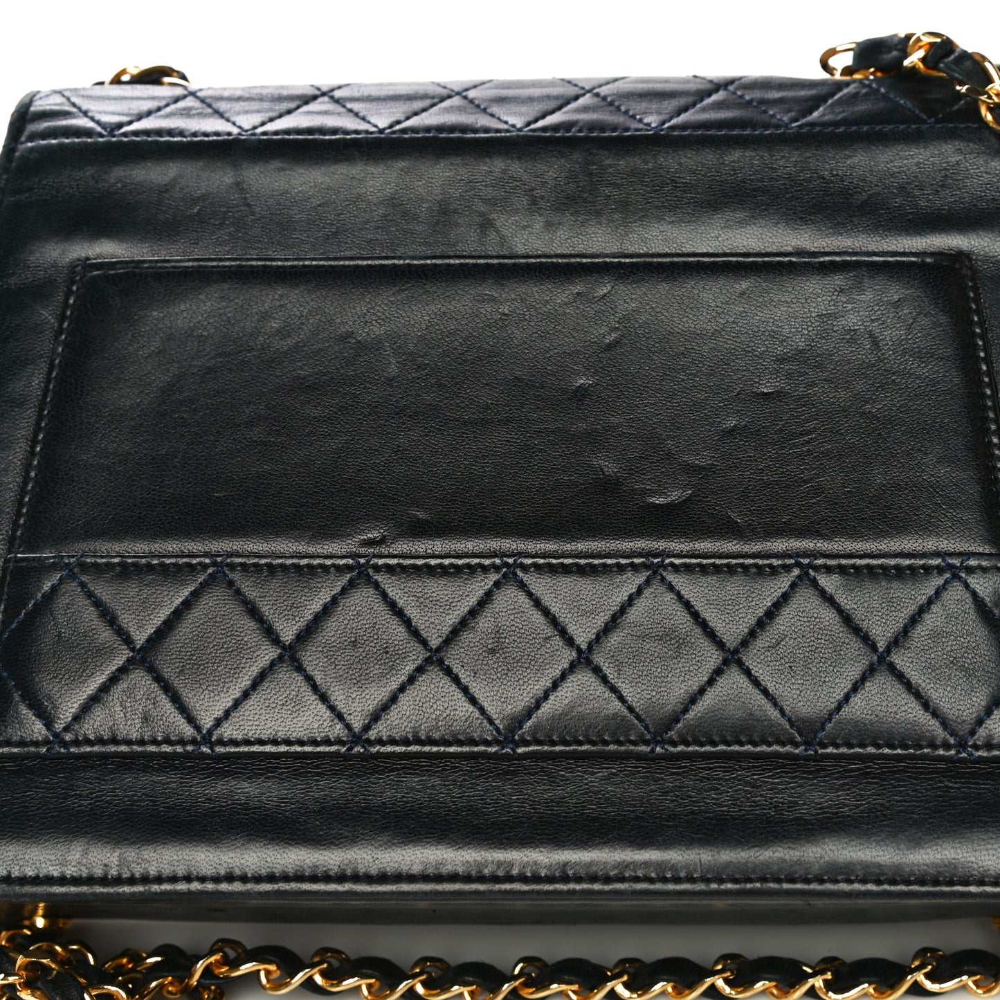Lambskin Quilted Jumbo Single Flap Black