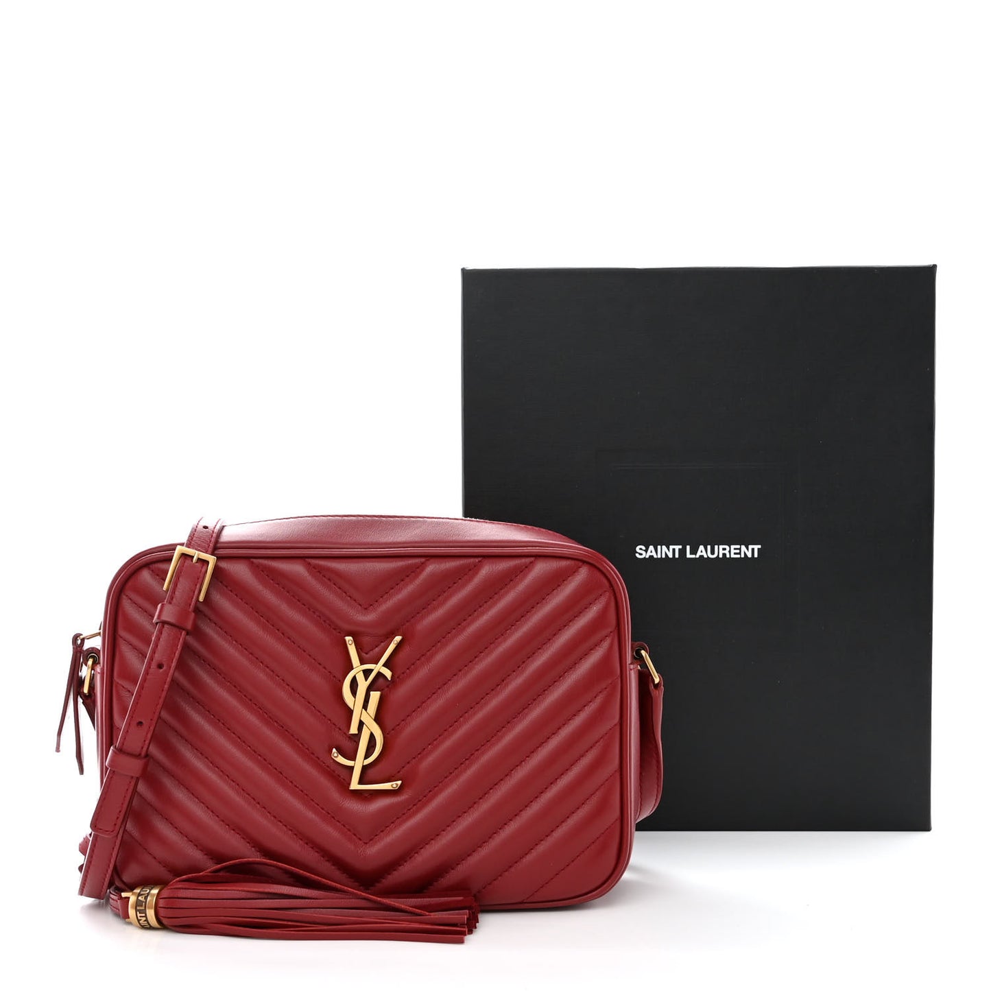 Calfskin Matelasse Monogram Lou Camera Bag Rouge Eros