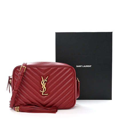 Saint Laurent Calfskin Matelasse Monogram Lou Camera Bag Rouge Eros 13 of 13