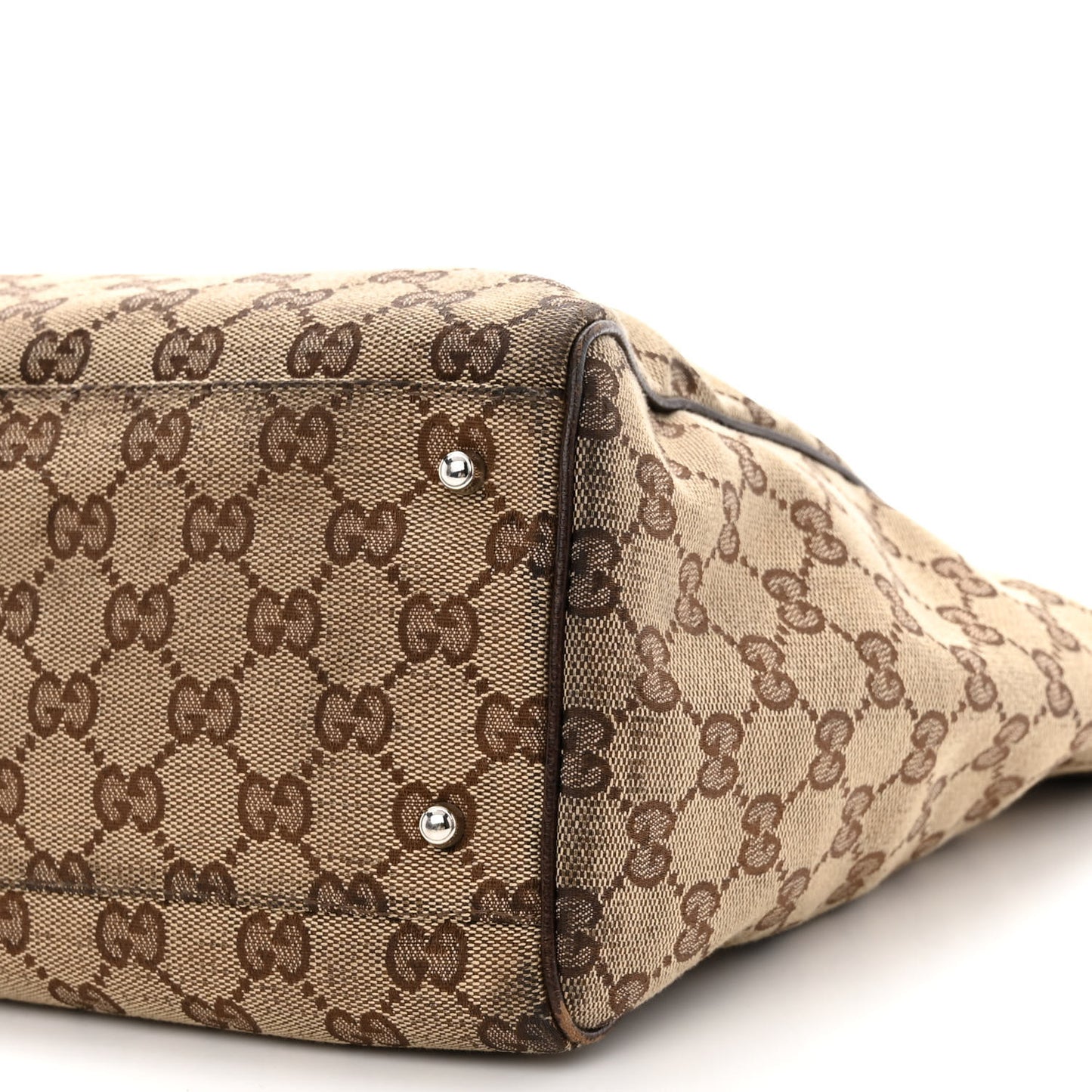 GG Monogram Web Pop Tote Dark Brown