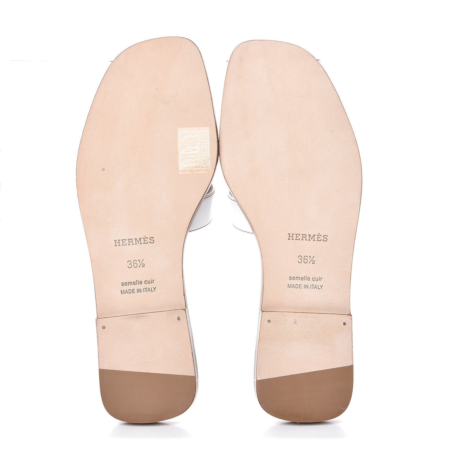 Box Calfskin Oran Sandals 36.5 White