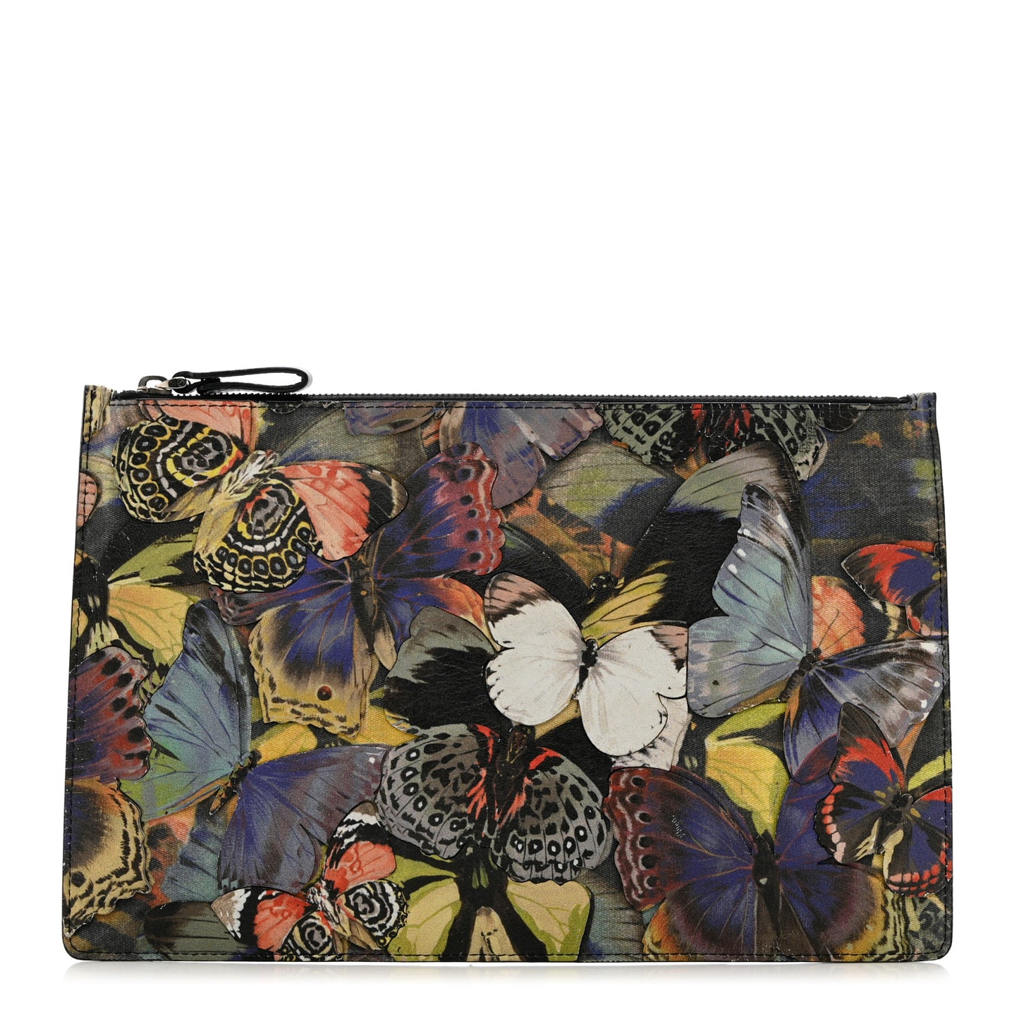 Nappa 3D Butterfly Zip Pouch Black Multicolor