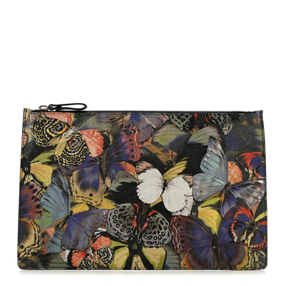 Valentino Garavani Nappa 3D Butterfly Zip Pouch Black Multicolor 1 of 5