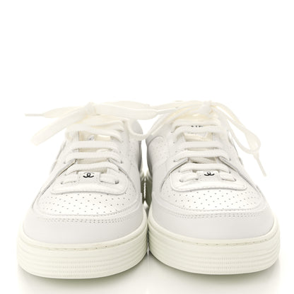 Chanel Calfskin CC Womens Sneakers 38 White 2 of 11