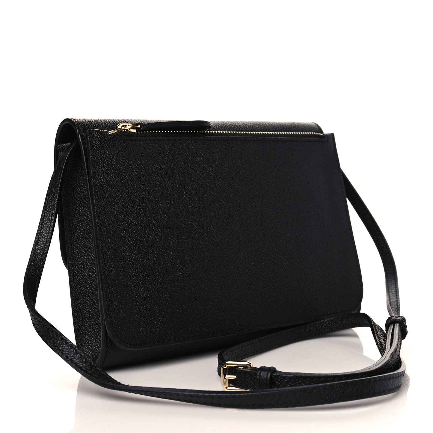 Grainy Calfskin Small Loxley Crossbody Black