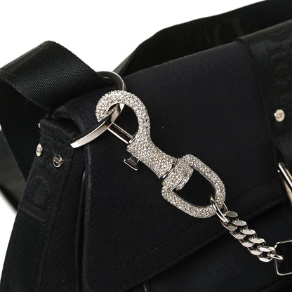 Christian Dior Silk Jersey Crystal Hardcore Clutch Black 15 of 17
