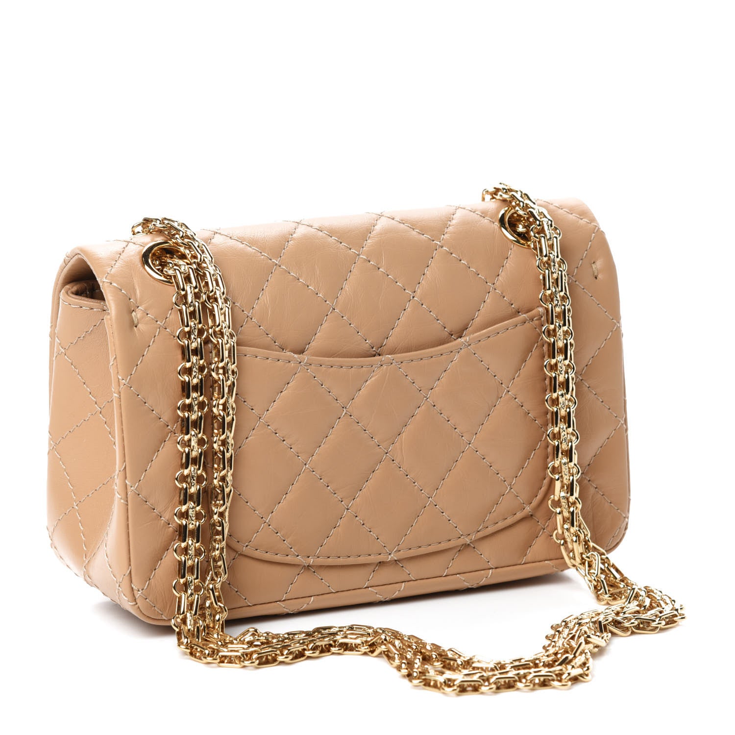 Chanel Aged Calfskin Quilted 2.55 Reissue Mini Flap Beige 3 of 11