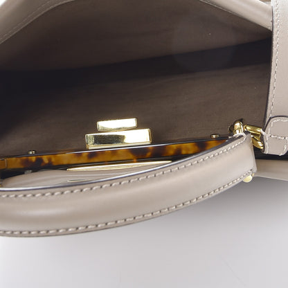 Fendi Vitello Seta Plexiglass Tortoise Medium Peekaboo Iconic Satchel Tortora 6 of 9