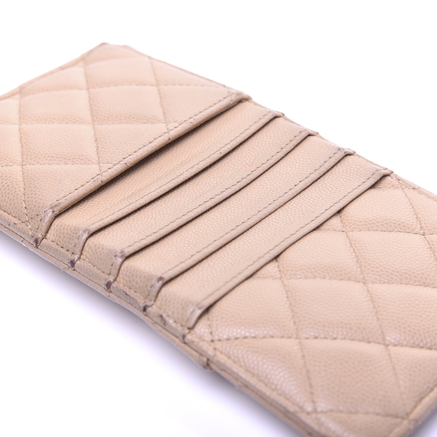 Chanel Iridescent Caviar Quilted Classic iPhone Pouch Beige 8 of 15