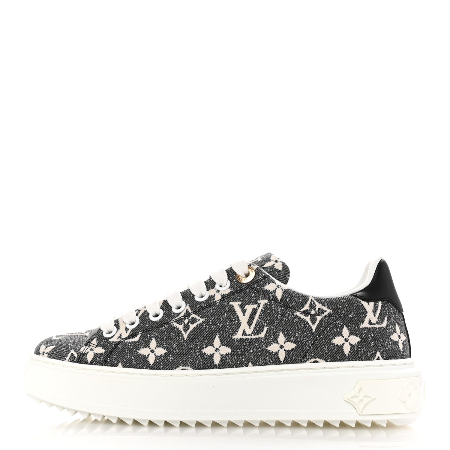 Louis Vuitton Denim Monogram Time Out Sneakers 36 1 of 11