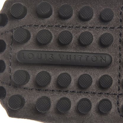 Louis Vuitton Men's Suede Hockenheim Loafers 8.5 Grey 9 of 12