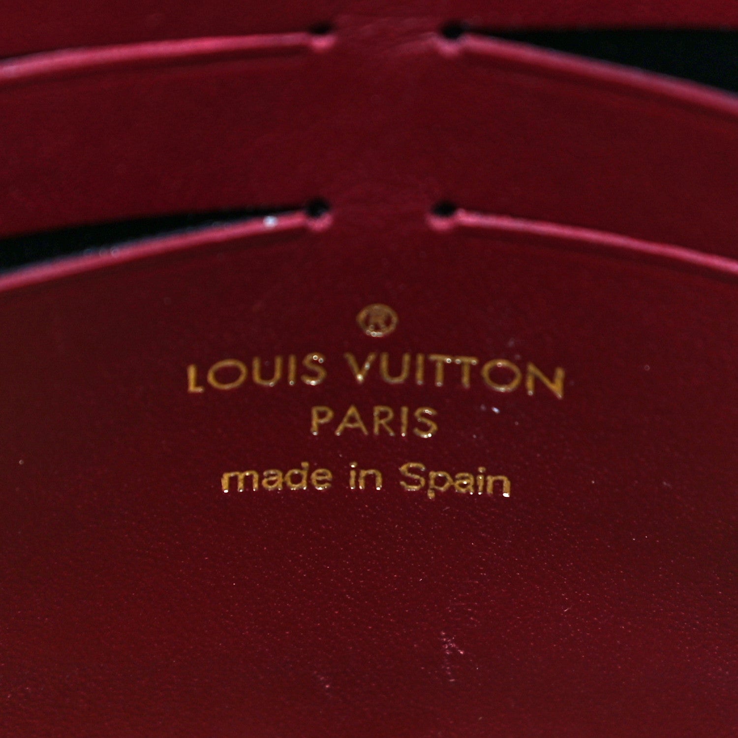 Louis Vuitton Damier Ebene Vavin Chain Wallet Red 6 of 16