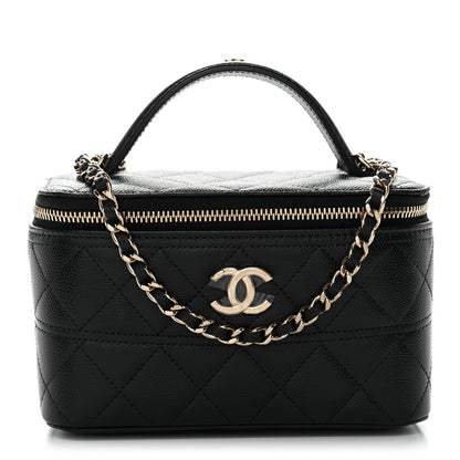 Chanel Caviar Quilted Trendy Handle Mini Vanity Black 1 of 11