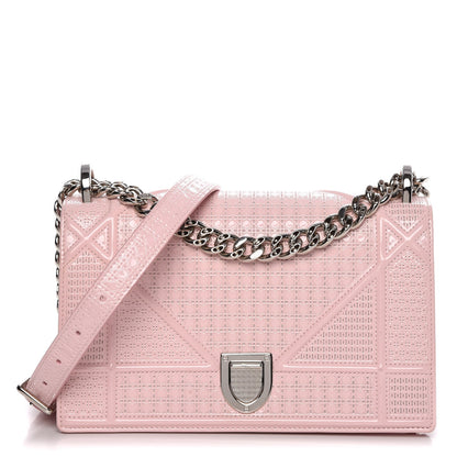 Christian Dior Patent Micro-Cannage Small Diorama Flap Bag Rose 1 of 8