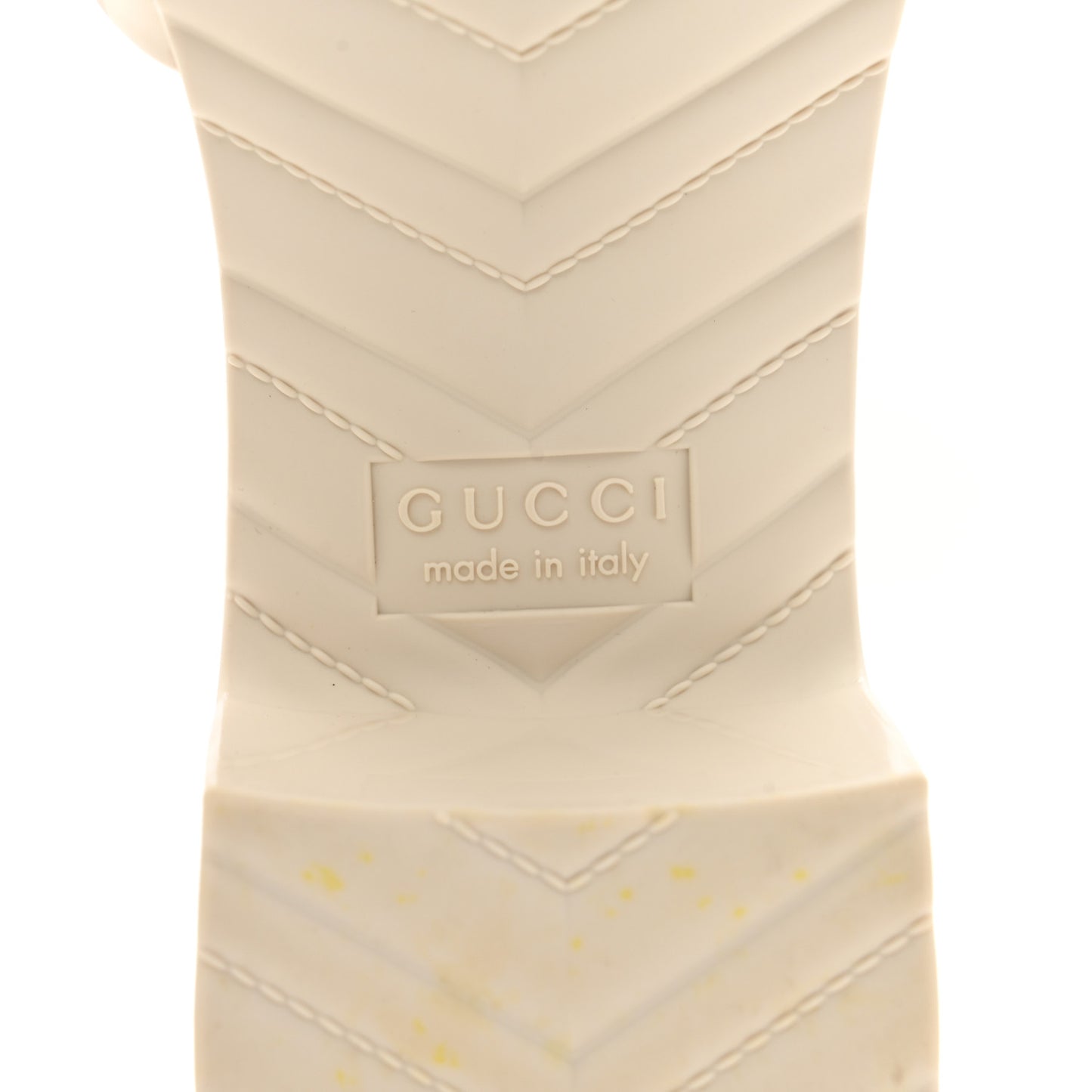 Rubber Gucci Logo Womens Platform 20/60mm Slide Sandals 37 Mystic White