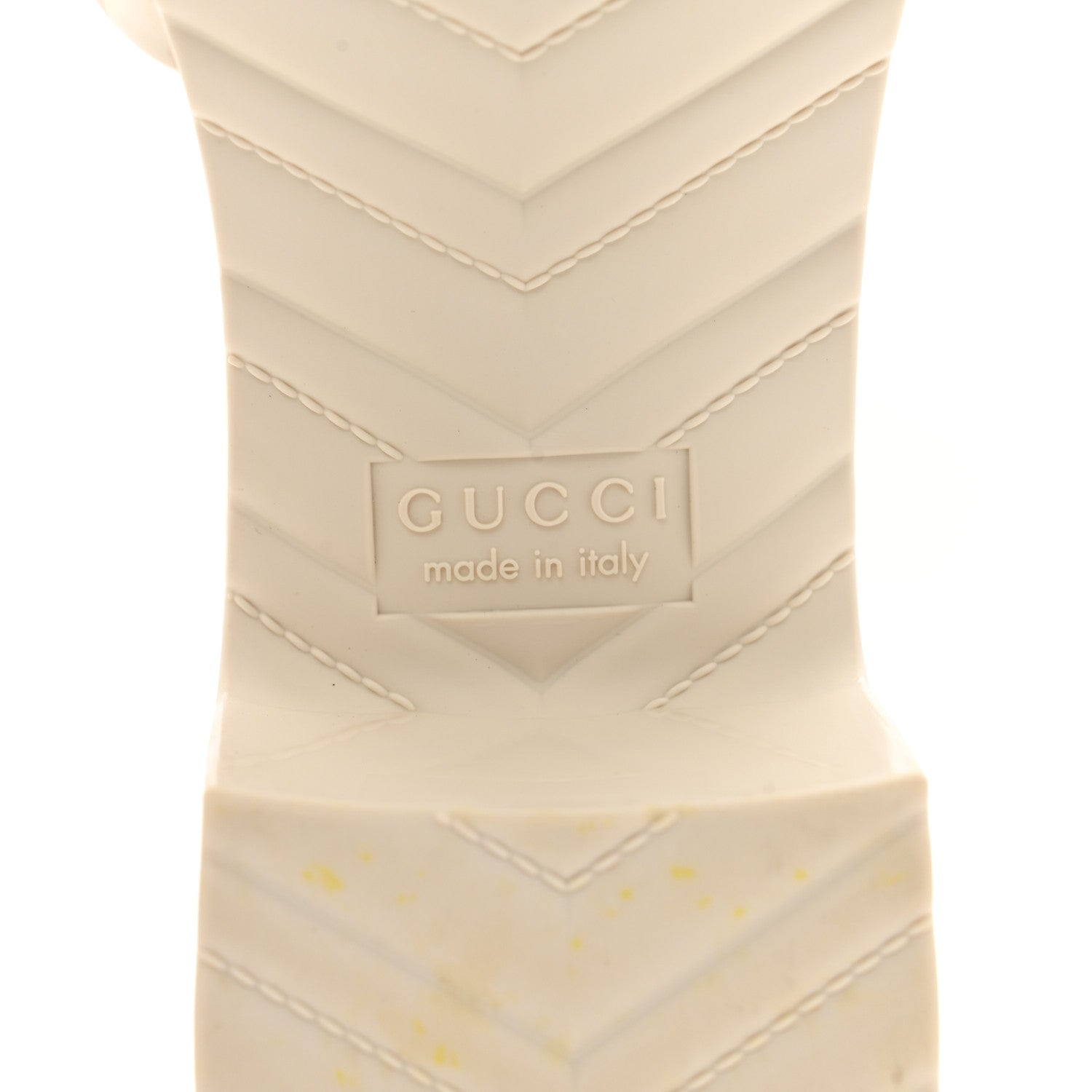 Gucci Rubber Gucci Logo Womens Platform 20/60mm Slide Sandals 37 Mystic White 6 of 8