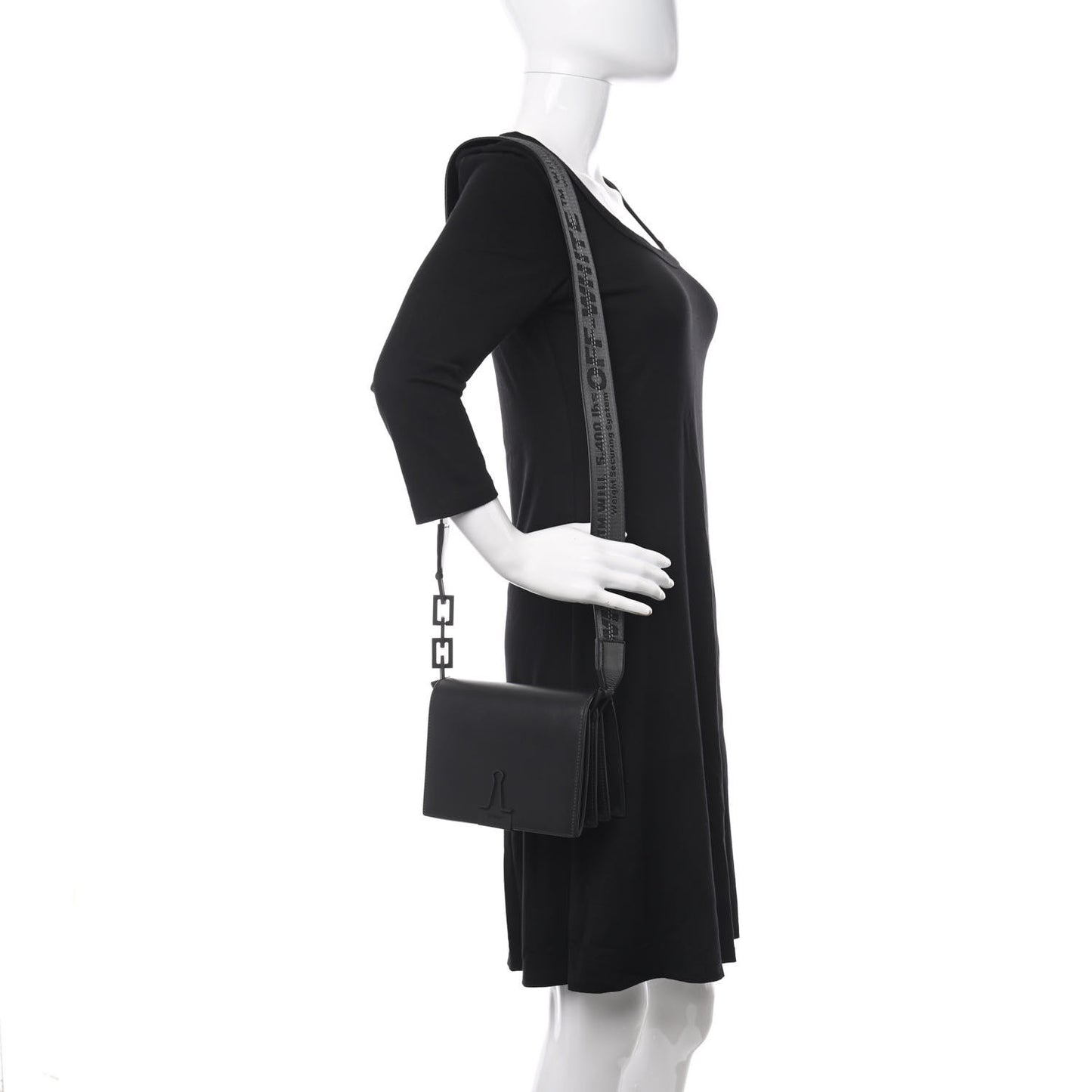 Calfskin Binder Clip Bag So Black