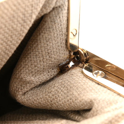 Gucci Metallic Grained Calfskin Crystal Frame Evening Bag Bronze 11 of 14