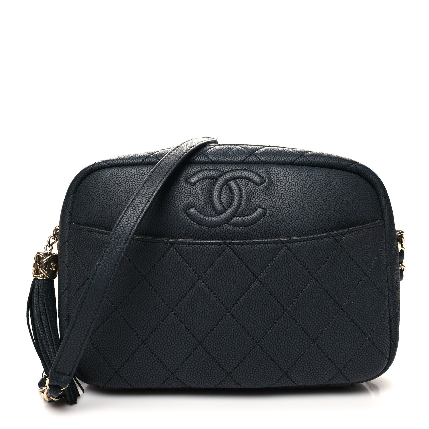 Chanel Iridescent Caviar Quilted Small Coco Tassel Camera Case Black 1 of 10