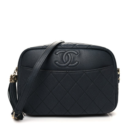 Chanel Iridescent Caviar Quilted Small Coco Tassel Camera Case Black 1 of 10