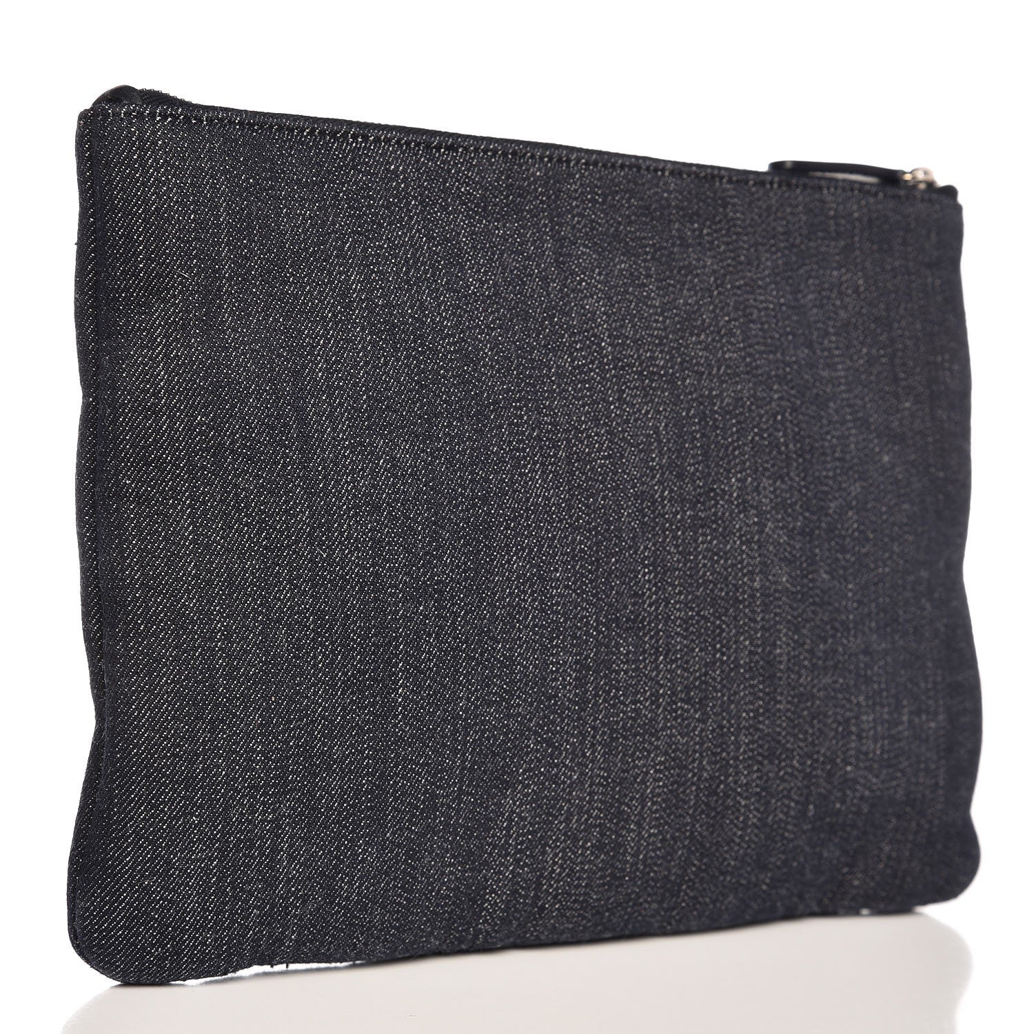 Chanel Denim Medium Deauville Pouch Dark Blue 3 of 7