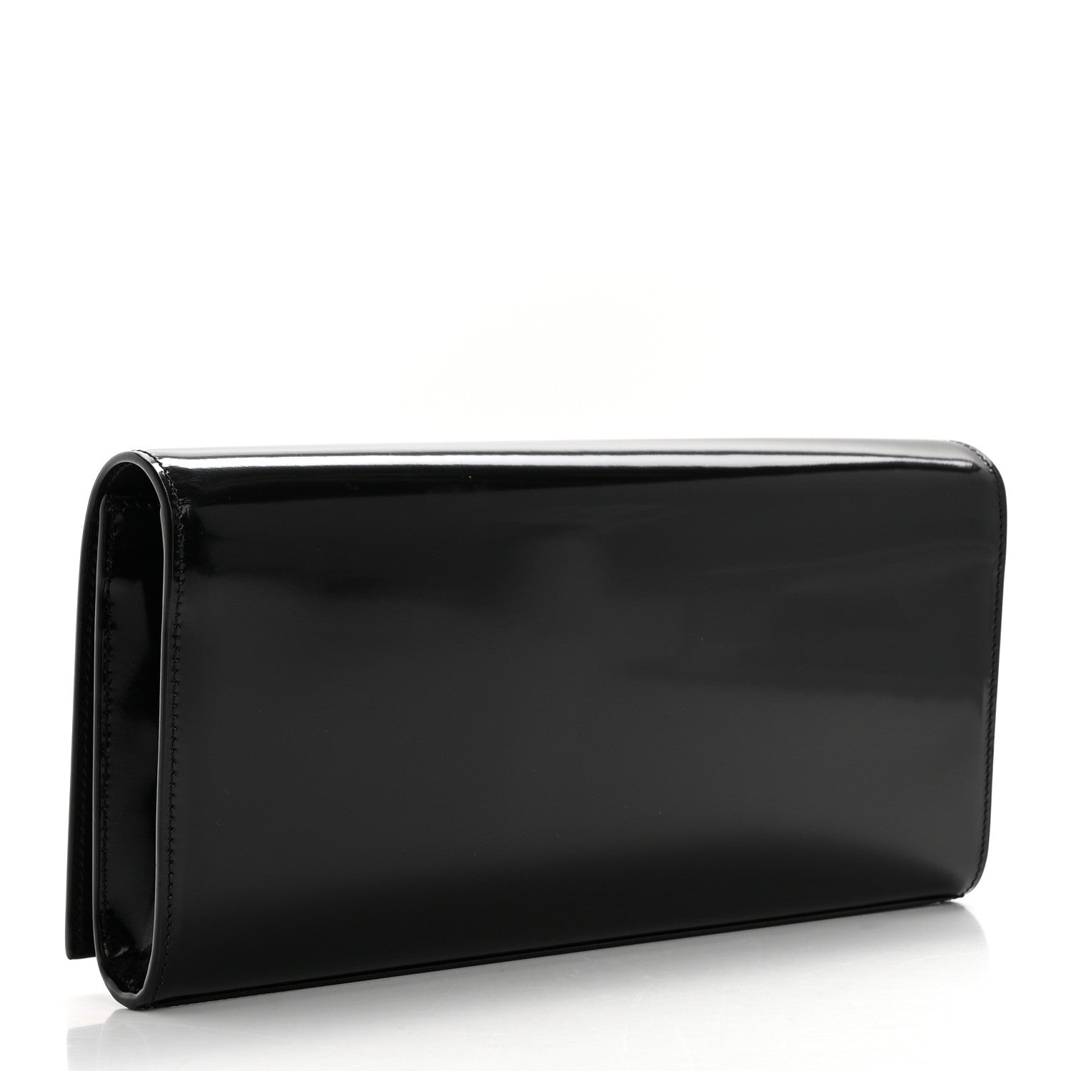 Saint Laurent Patent Cassandre Tassel Clutch Black 3 of 8