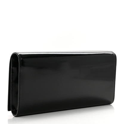 Saint Laurent Patent Cassandre Tassel Clutch Black 3 of 8