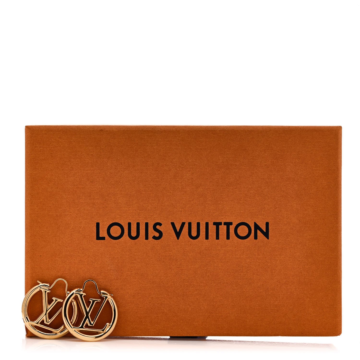 Louis Vuitton Metal Small Louise Hoop Earrings Gold 5 of 5