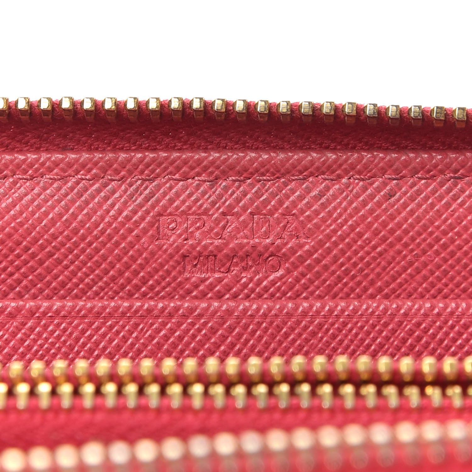 Prada Saffiano Cuir Zip Around Wallet Ibisco Peonia 6 of 6