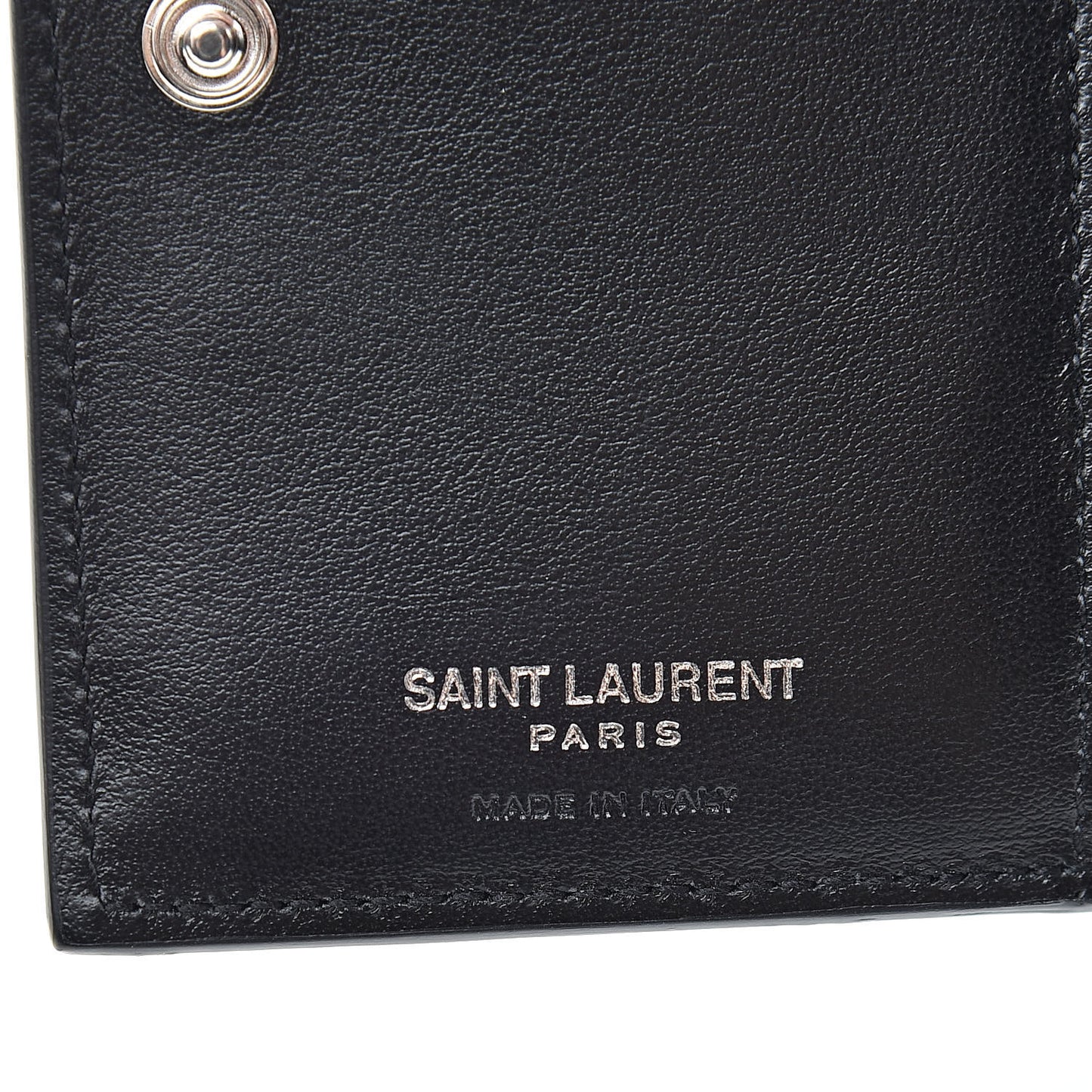 Smooth Calfskin Compact Wallet Black