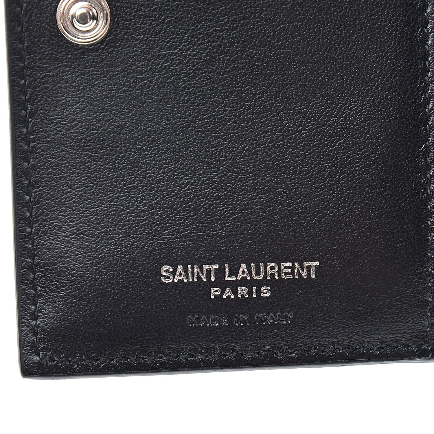 Saint Laurent Smooth Calfskin Compact Wallet Black 6 of 10