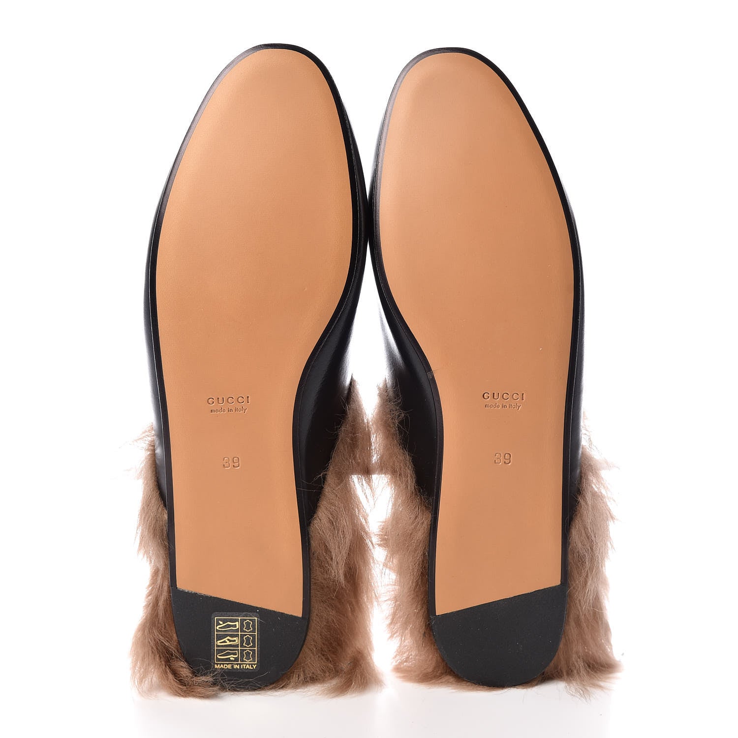 Gucci Calfskin Fur Womens Princetown Slippers 39 Black 5 of 7