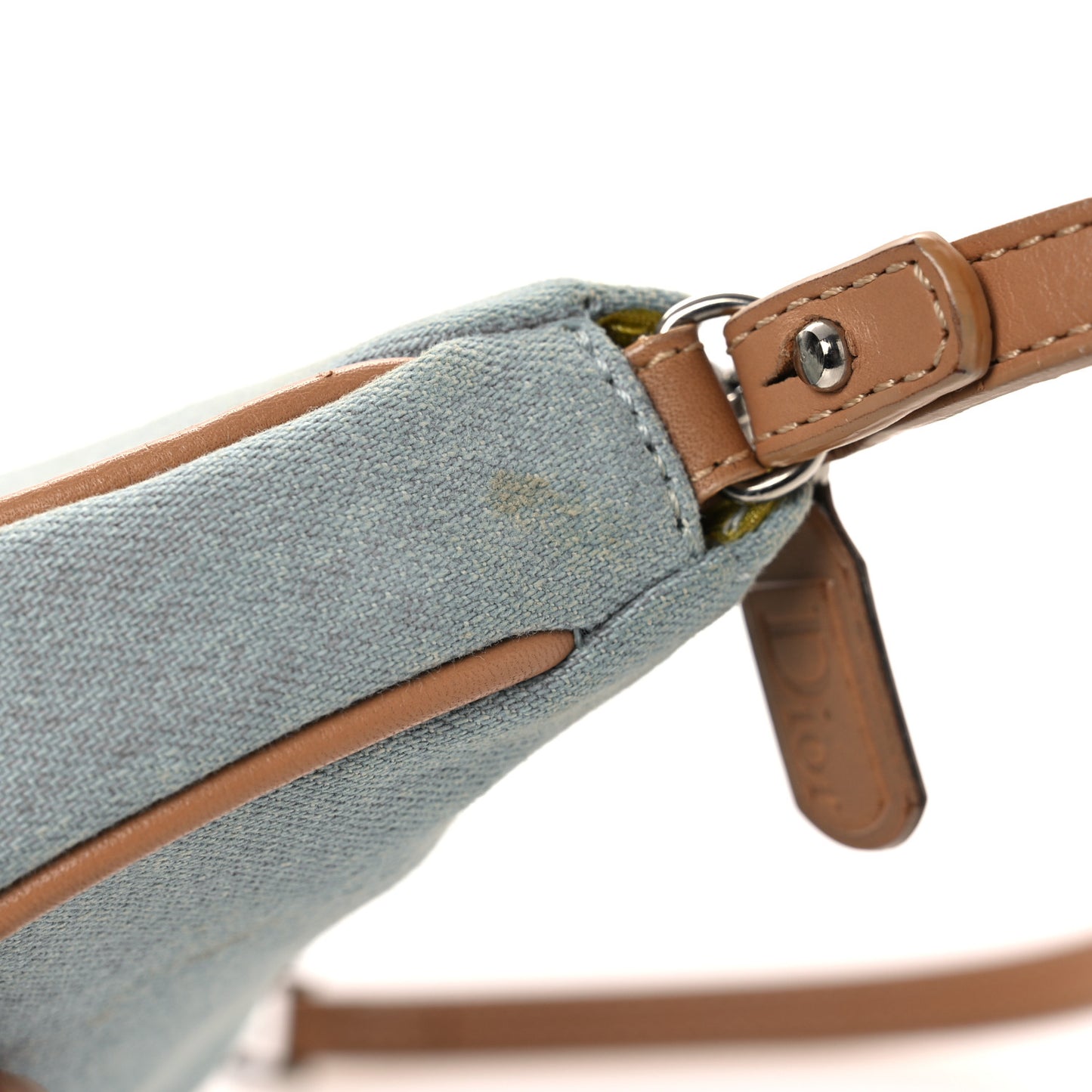 Denim Mini Saddle Pochette Blue