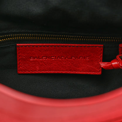 Balenciaga Agneau Classic Hardware Premier Clutch Rouge Coquelicot 10 of 14