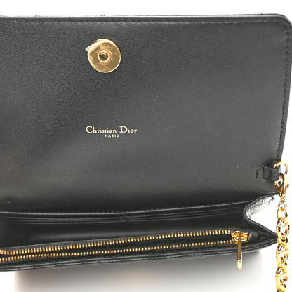 Christian Dior Supple Calfskin Caro Pouch with Chain Black 5 of 11