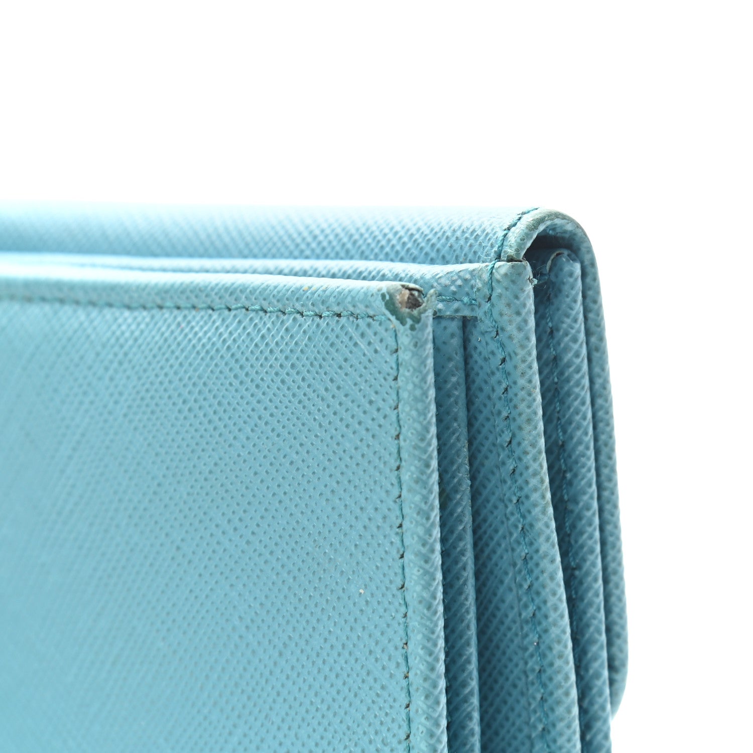 Prada Saffiano Metal Continental Flap Wallet Turchese 13 of 13