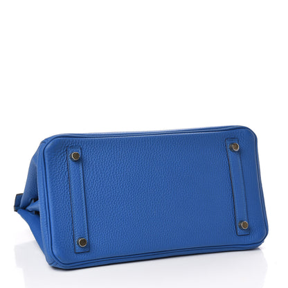 Hermes Togo Birkin 30 Bleu Zellige 4 of 11