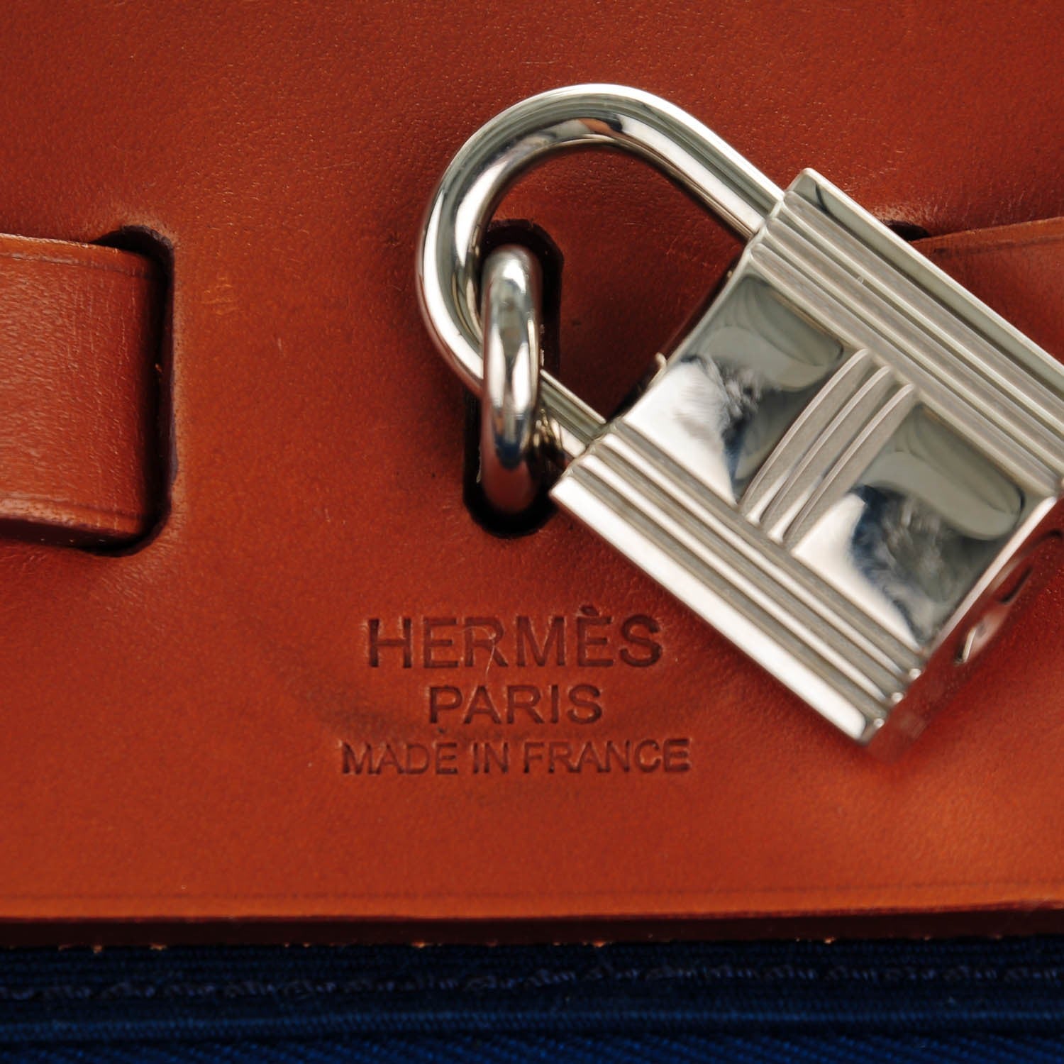 Hermes Toile Vache Hunter Herbag Zip PM 31 Bleu Indigo 6 of 7