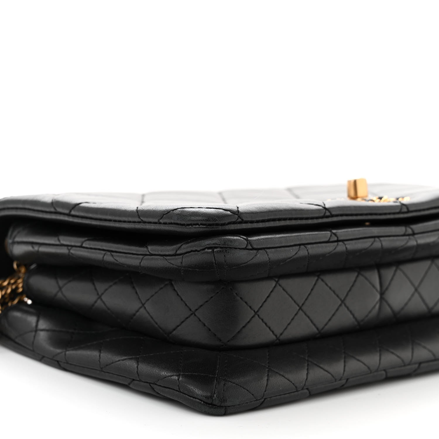 Chanel Lambskin Quilted On And On Small Chain Flap Black 9 of 11