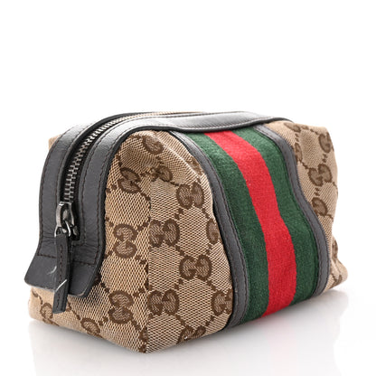 Gucci Monogram Web Small Cosmetic Case Dark Brown 3 of 7