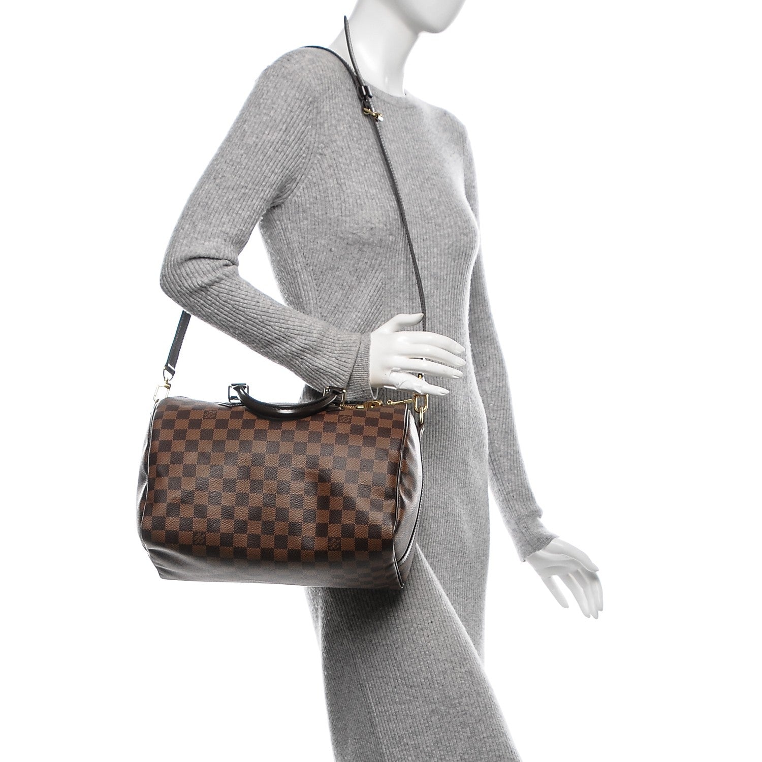 Louis Vuitton Damier Ebene Speedy Bandouliere 30 2 of 7